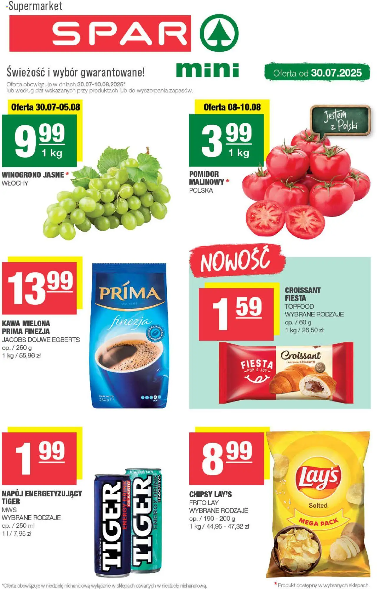 Spar Spar Mini od 30.07.2025 - Nowa Gazetka - Numer strony 1
