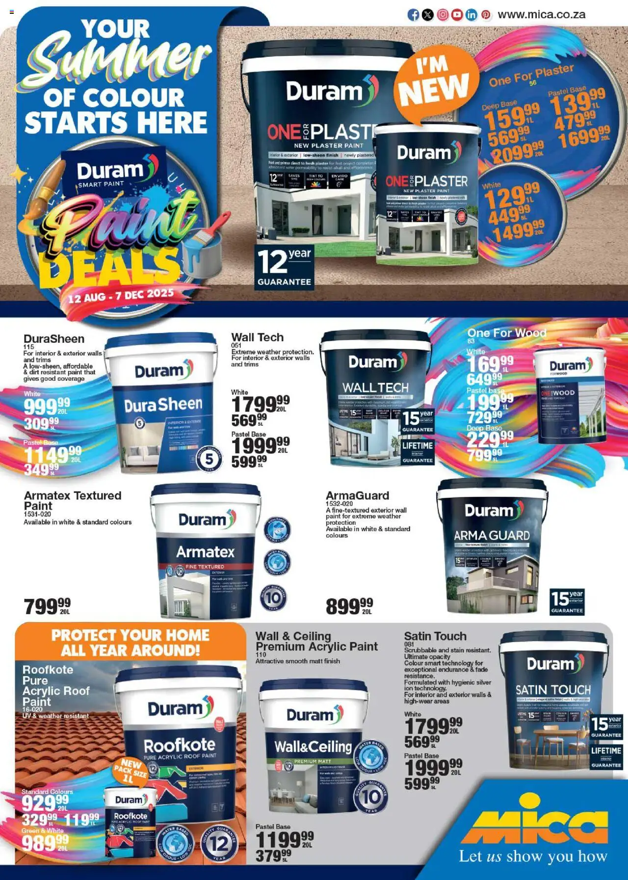 MICA Duram Summer Promotion from 12/08 - 07/12/2025 > Promotions