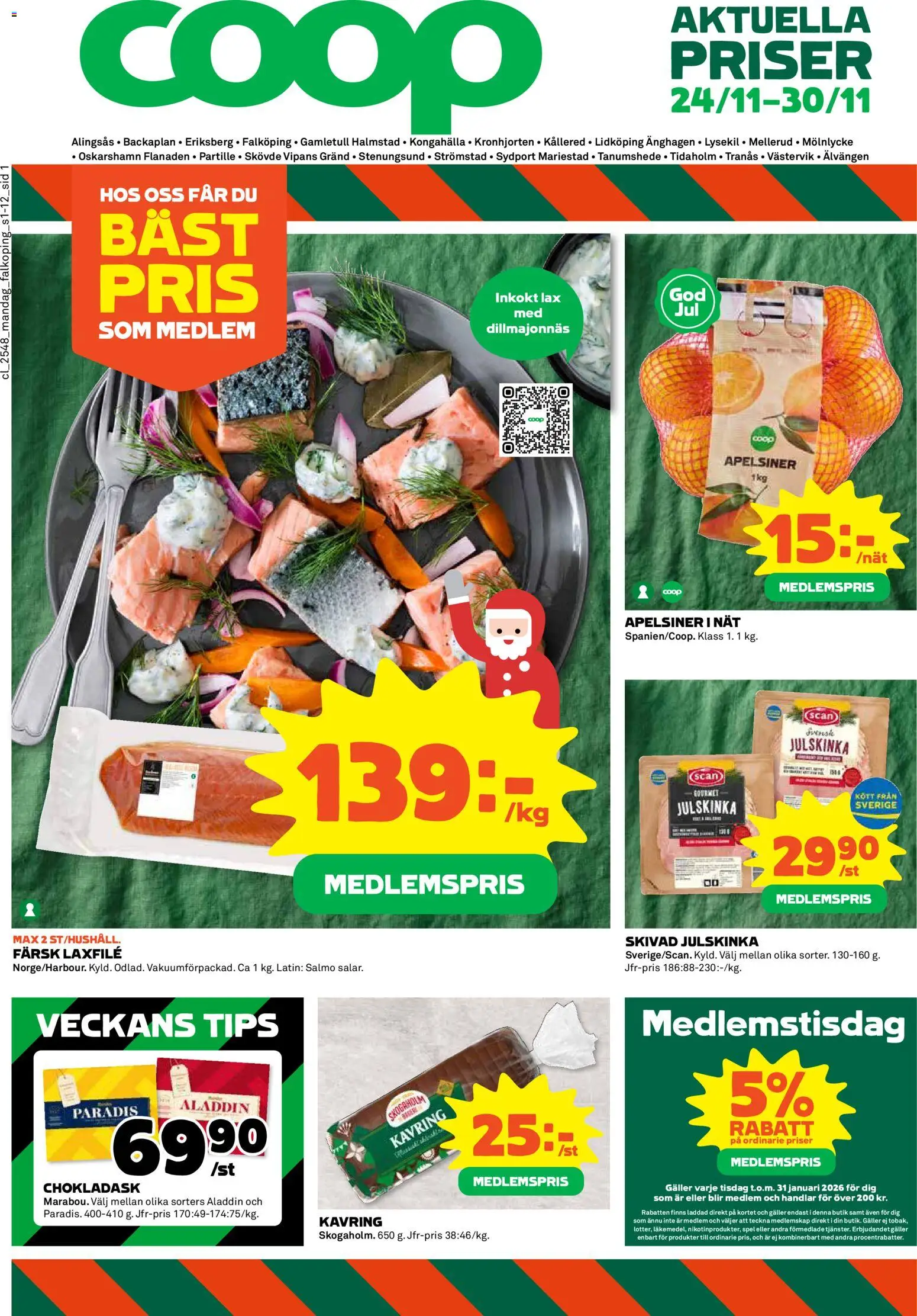 Förhandsgranska reklamblad Aktuella reklamblad Coop från butik Coop gäller från 24/11/2025