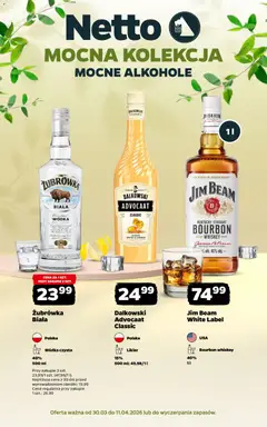 Pogląd gazetki "Netto gazetka - Alkohole mocne" ze sklepu Netto ważnej od 30.03.2026