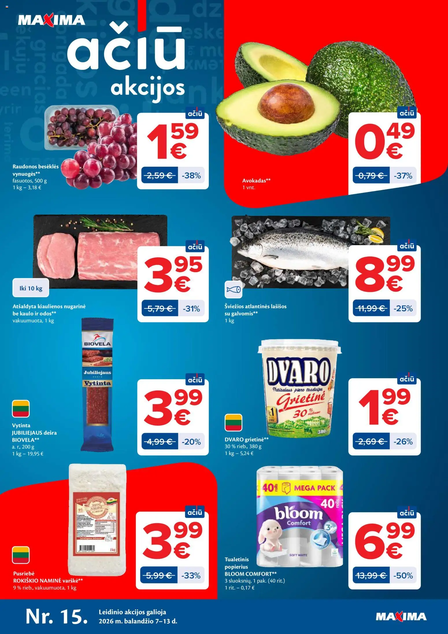 MAXIMA parduotuvės leidinio MAXIMA leidinys galiojančio nuo 2026.04.07 peržiūra