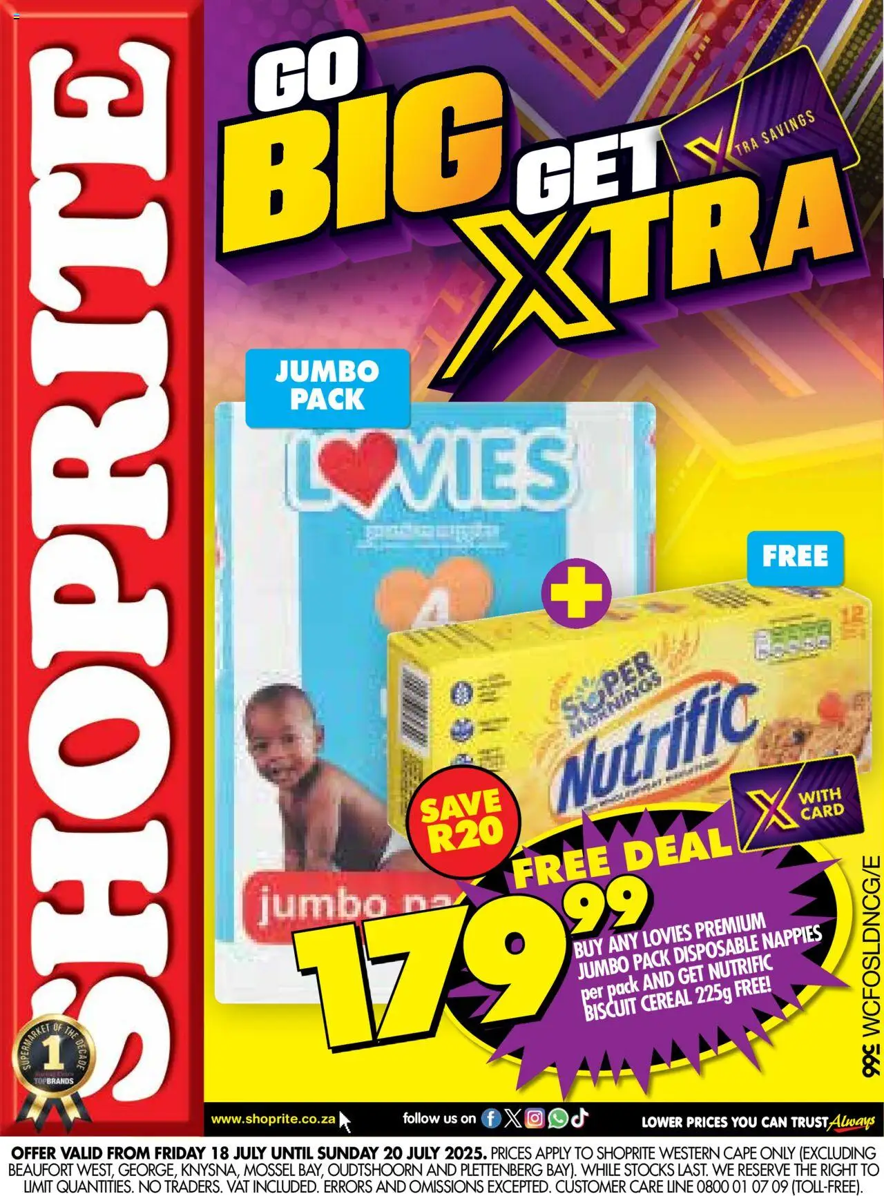 Shoprite Western Cape - Xtra Savings Lovies 18/07 - 20/07/2025 >> Catalogue