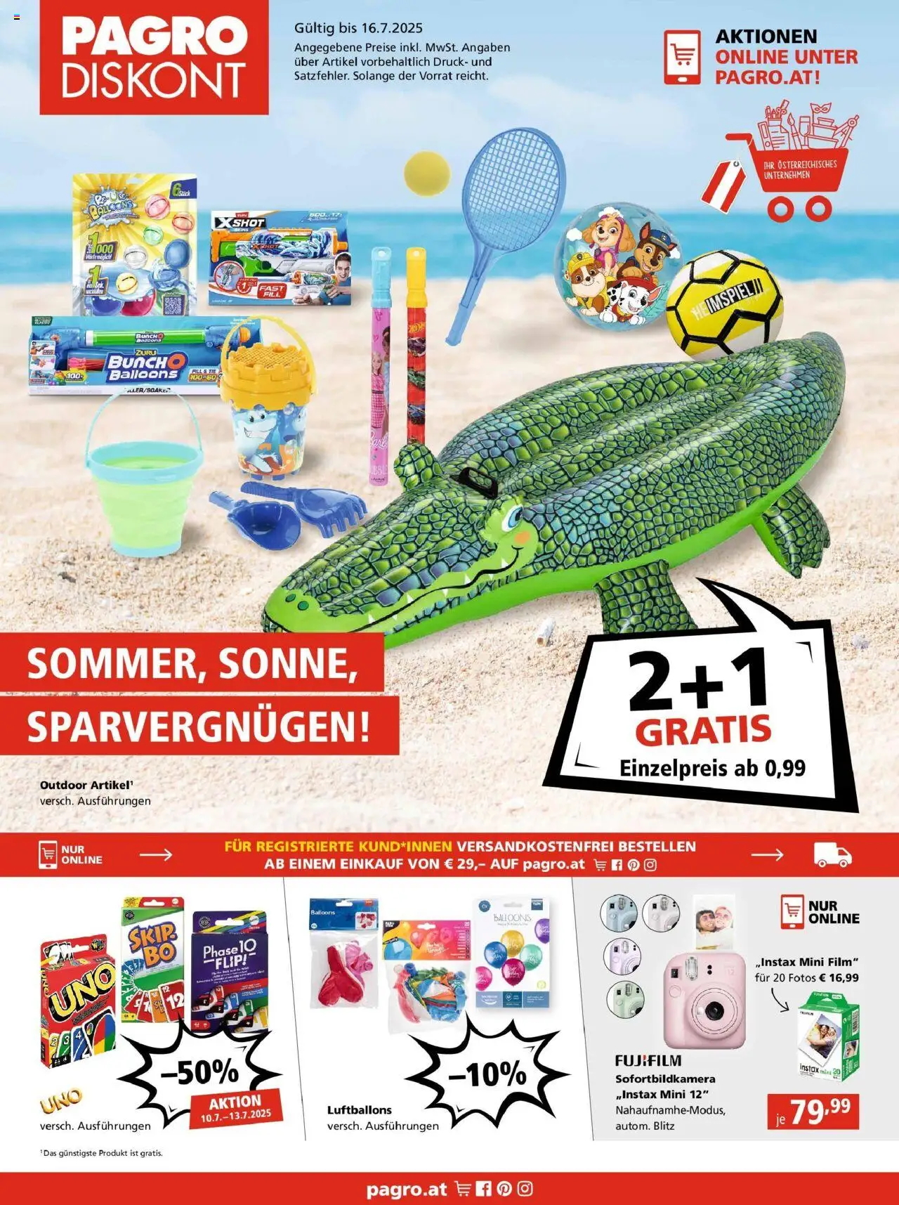  Pagro-Diskont Flugblatt ab (10.07.2025 - 16.07.2025) - Seite 1