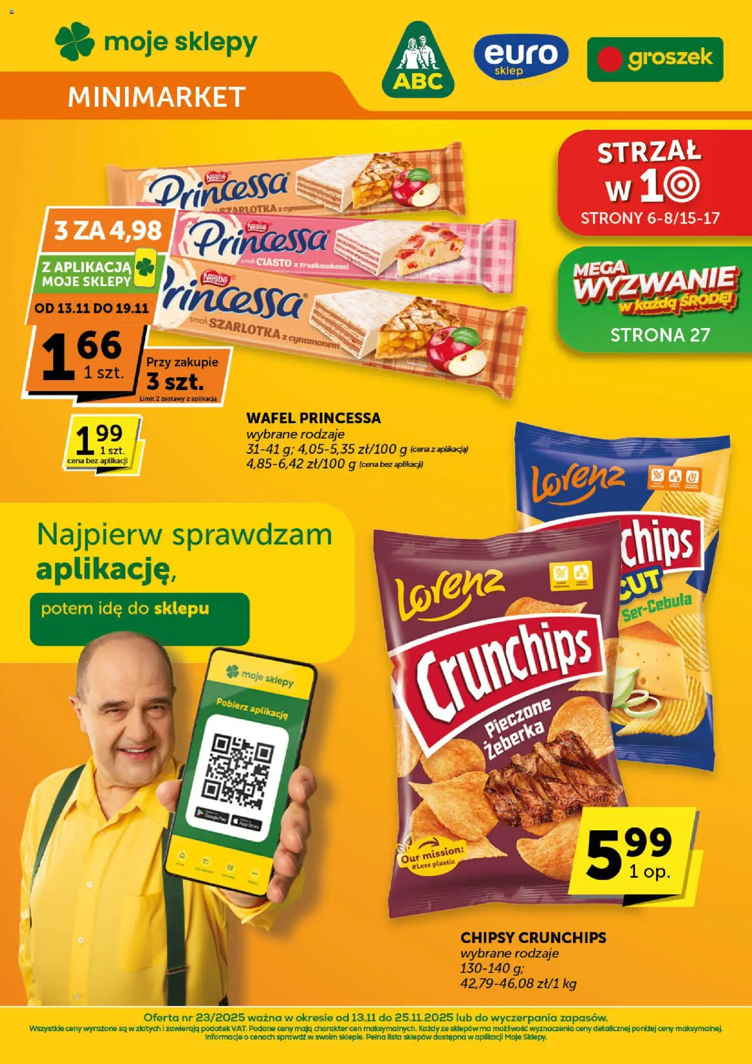 Pogląd gazetki "Minimarket" ze sklepu ABC ważnej od 13.11.2025 - Ciasto, Groszek, Chipsy, Żeberka