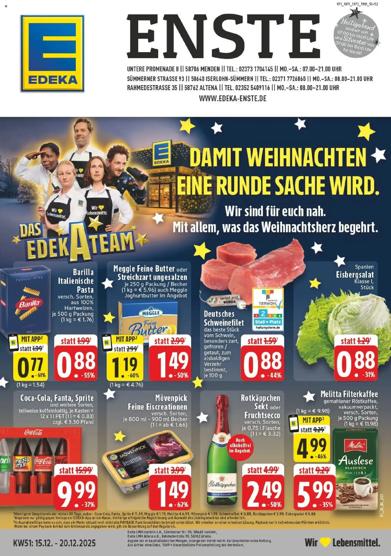 Vorschau von dem Prospekt des Geschäftes Edeka, gültig ab dem 15.12.2025
