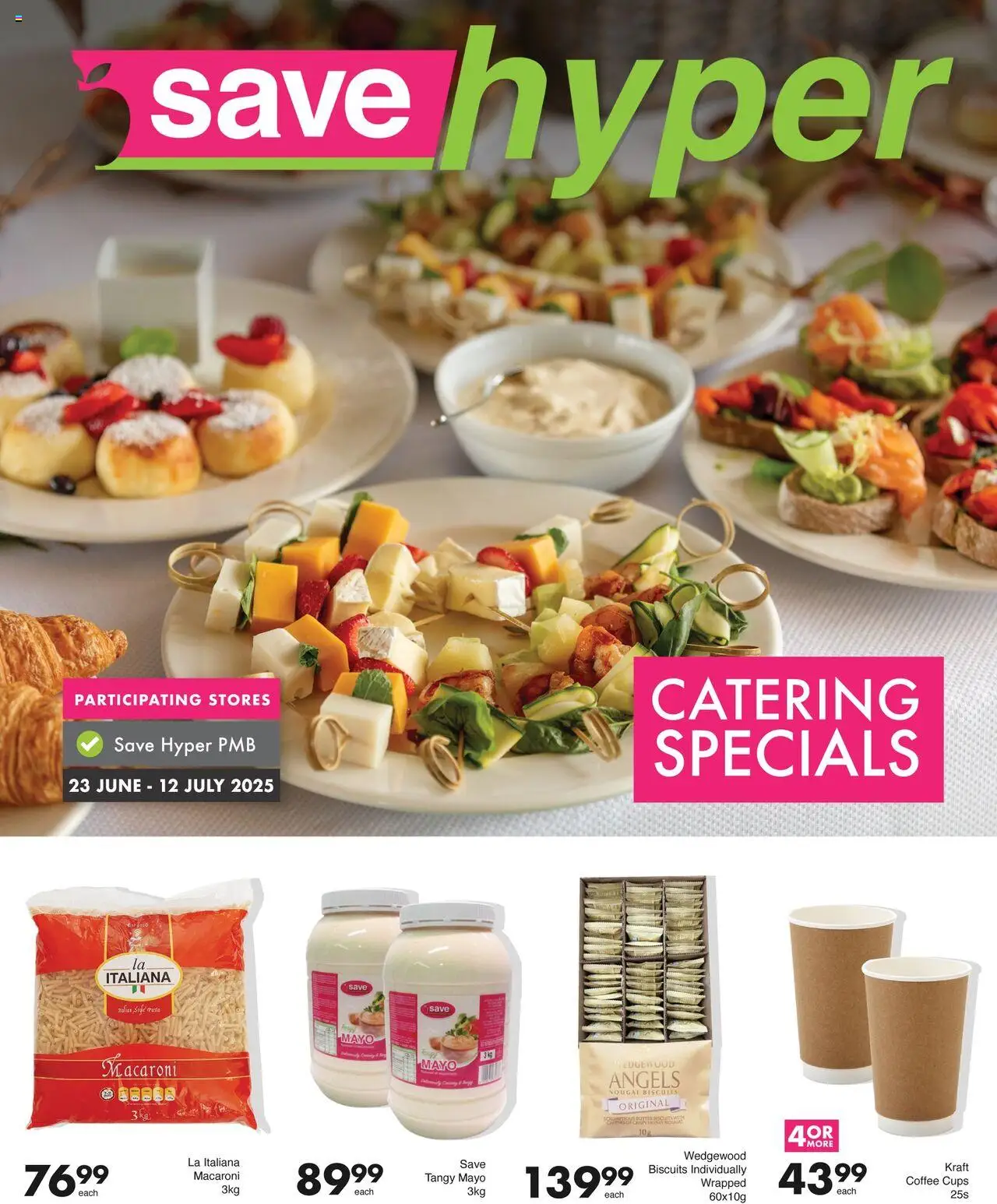 Save Catering Specials from 23/06 - 12/07/2025 > Promotions - Coffee, Pasta, Biscuits, Coffee cups