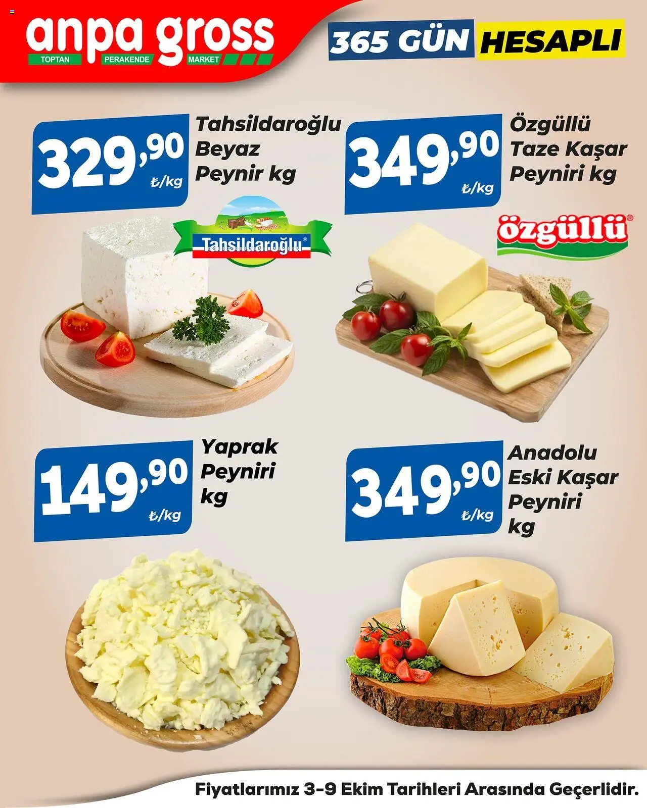 Anpa Gross Katalog (03 - 09 Ekim 2025) - Sayfa numarası 1 - Peynir