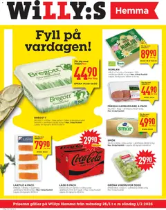 Förhandsgranska reklamblad Aktuella reklamblad Willys från butik Willys gäller från 26/01/2026