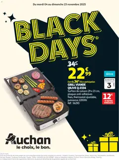 Prévisualisation de Black Friday du magasin Auchan formulaire valide 04/11/2025