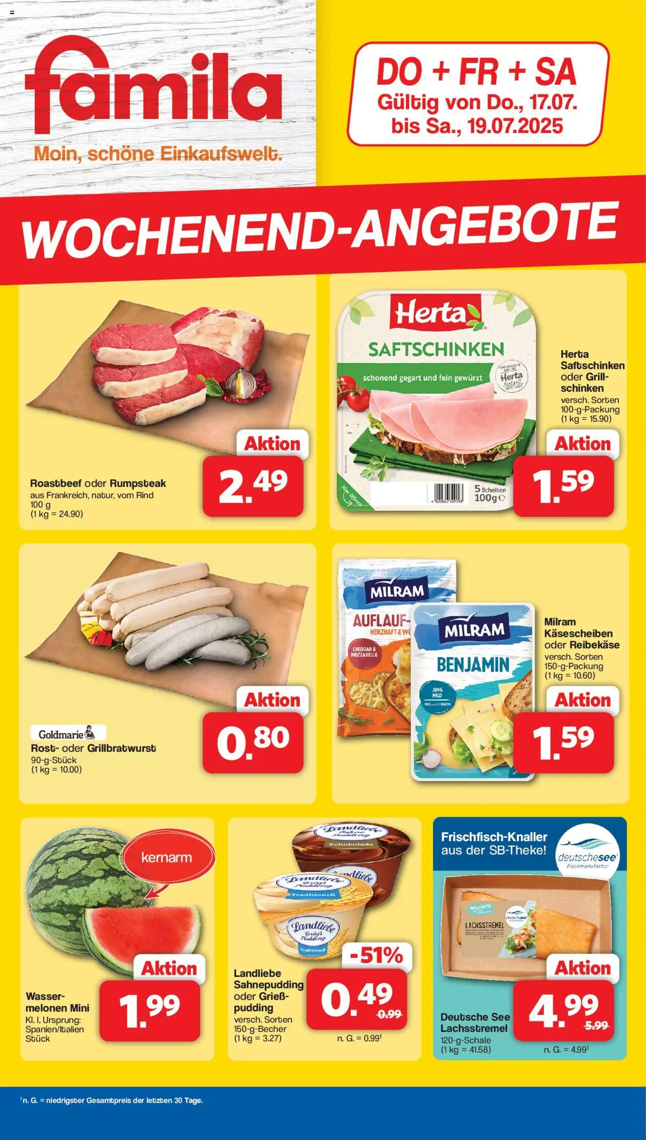 Famila Nordwest Wochenend-angebote (vom 17.07.2025 - 19.07.2025)