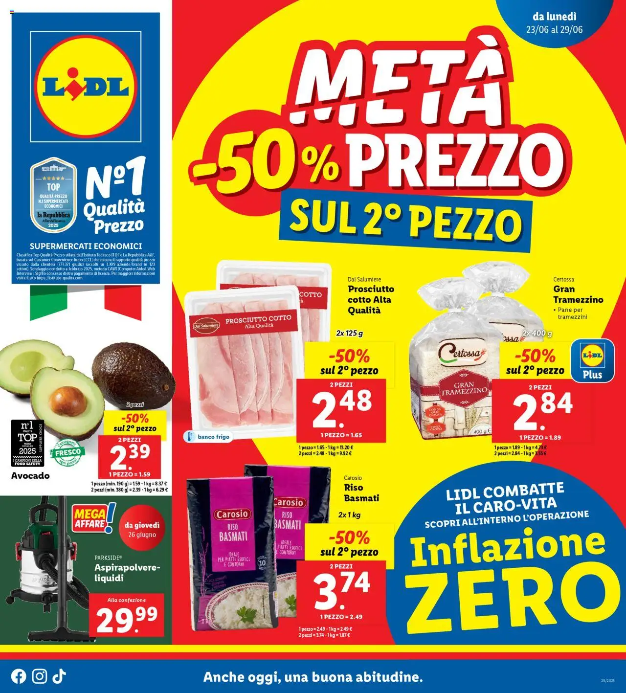 Volantino Lidl valido da 23/06/2025 numero di pagina 1