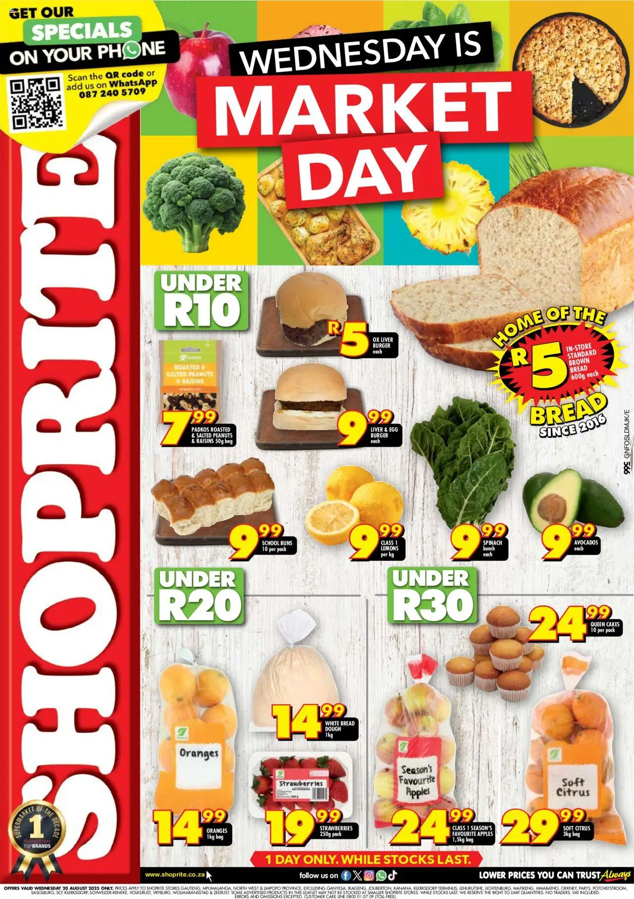 Shoprite Gauteng - Market Day Deals 20/08 - 20/08/2025 >> Catalogue