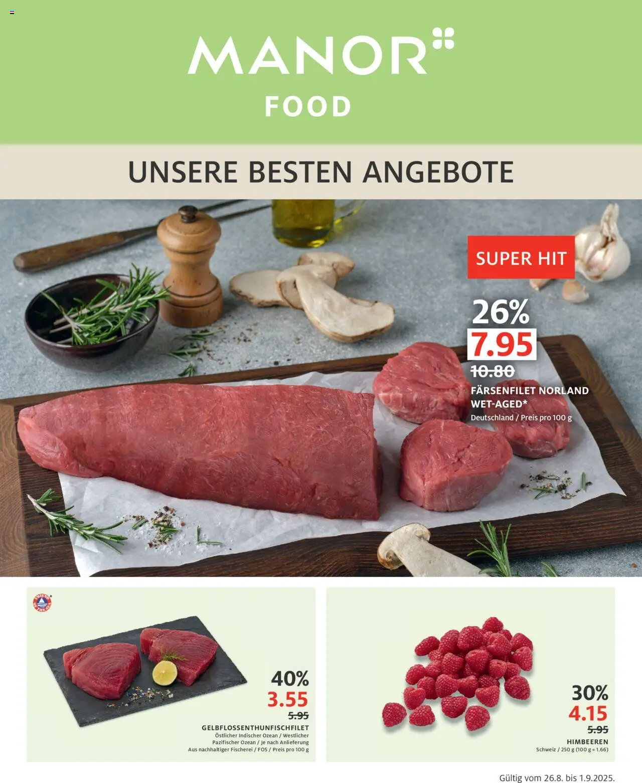 Manor Aktionen ab 26.08.2025 - Seitennummer 1