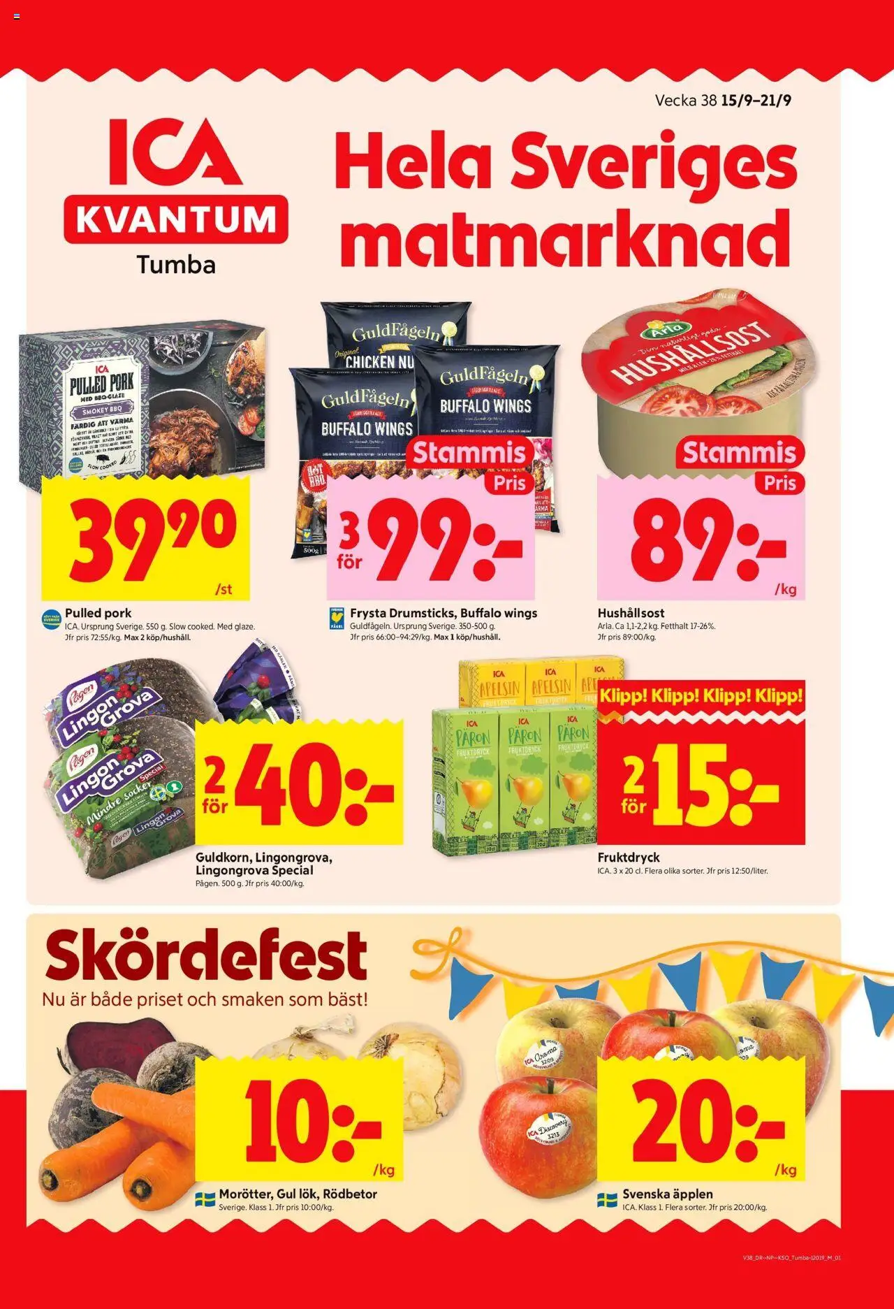 Tumba är giltig 15/09 2025 > Veckans Erbjudanden gäller från 15/09/2025 till 21/09/2025 sidnummer 1
