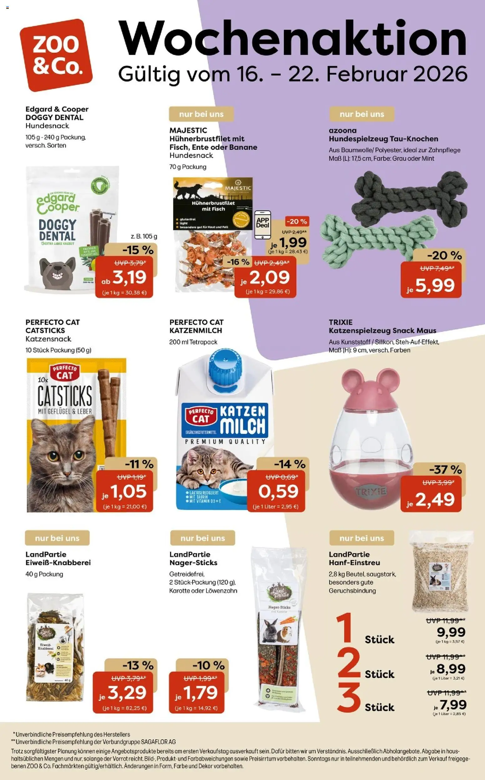 Vorschau von dem Prospekt des Geschäftes Zoo & co, gültig ab dem 16.02.2026