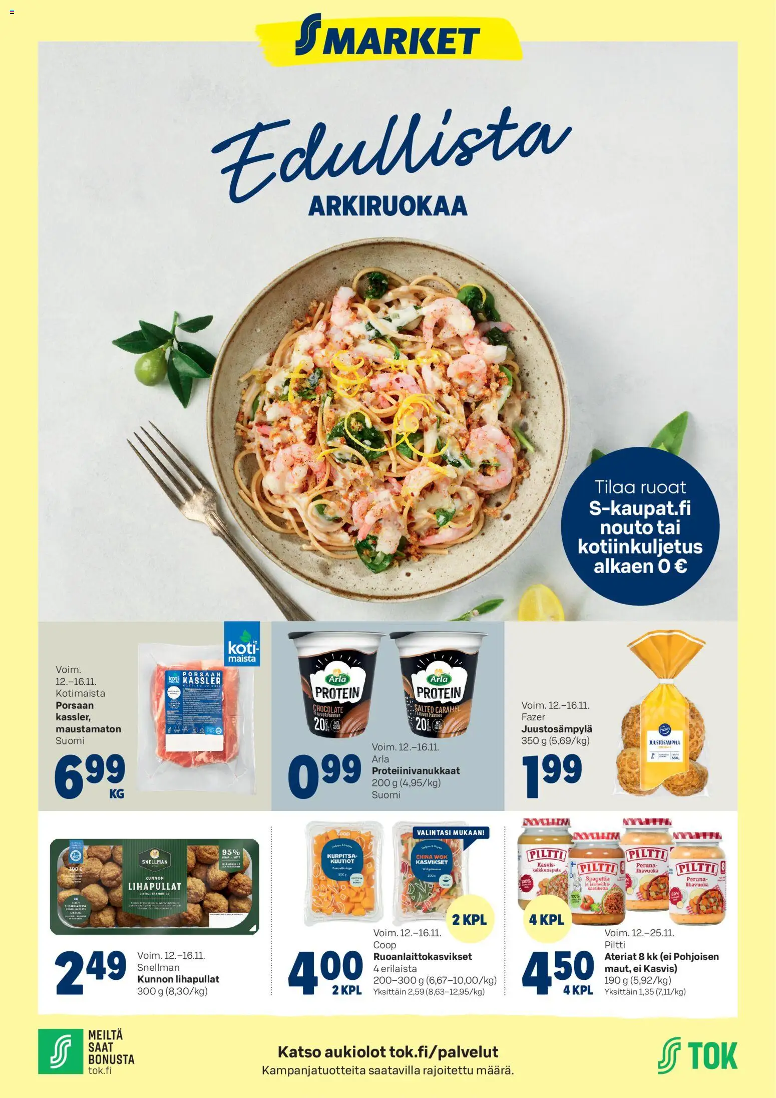 Kaupan S-market Tarjoukset esikatselu, voimassa 12/11/2025