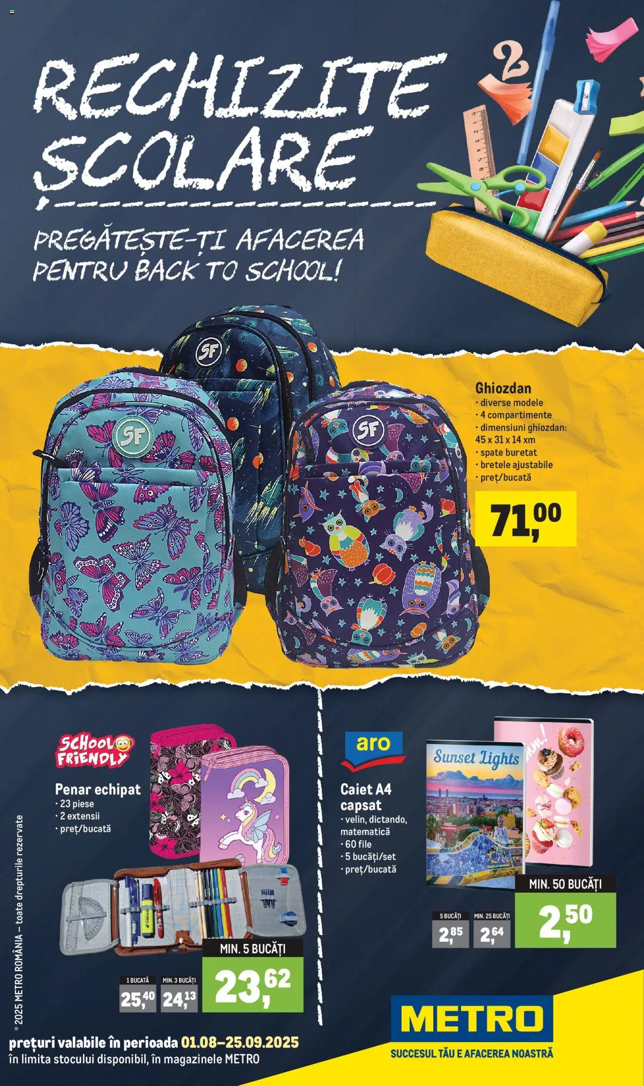 Metro Catalog - Rechizite Școlare de la 01.08.2025 - Pagină 1