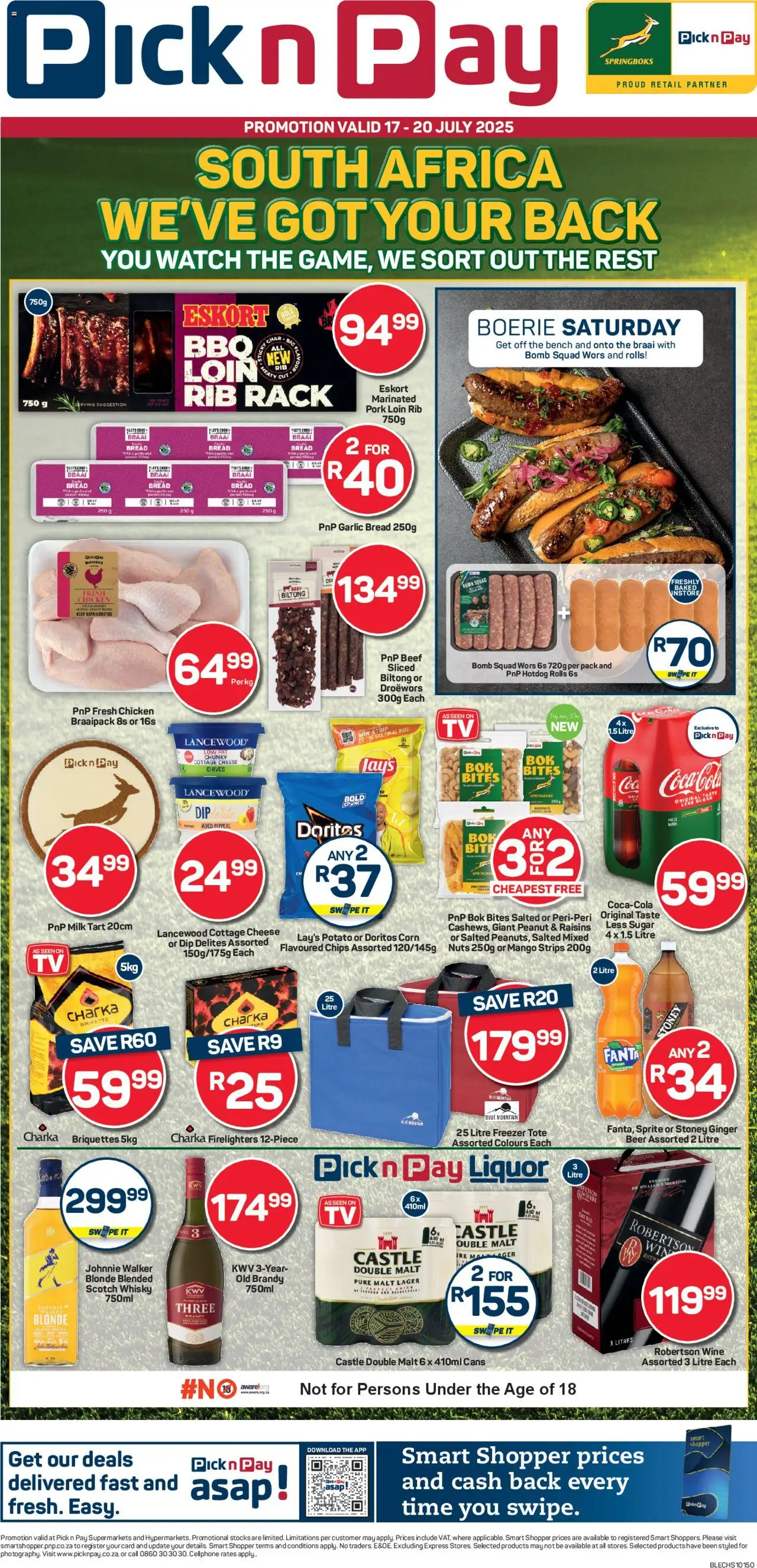 Pick n Pay Eastern Cape - Rugby Specials from 17/07 - 20/07/2025 > Promotions