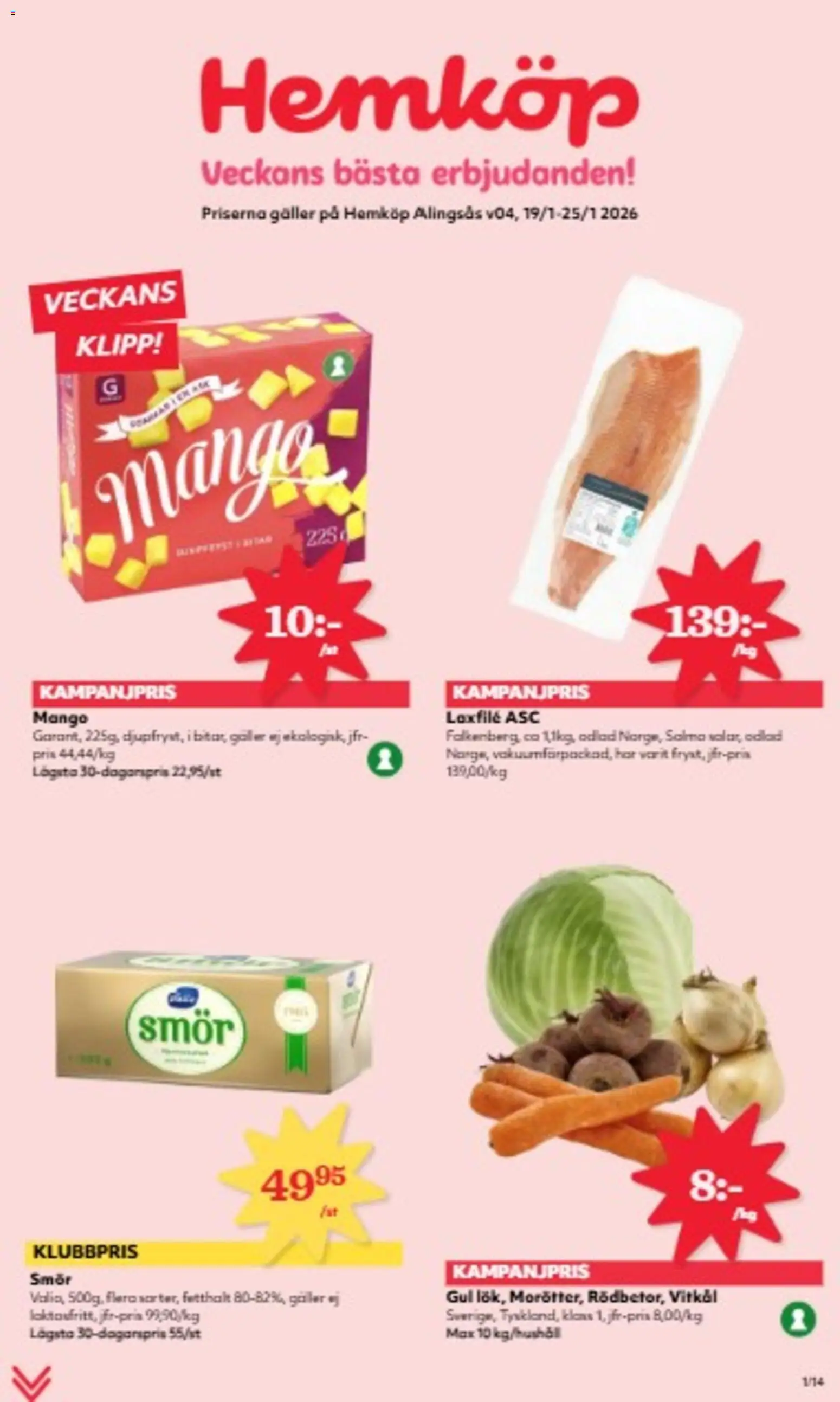 Förhandsgranska reklamblad Aktuella reklamblad Hemköp från butik Hemköp gäller från 19/01/2026