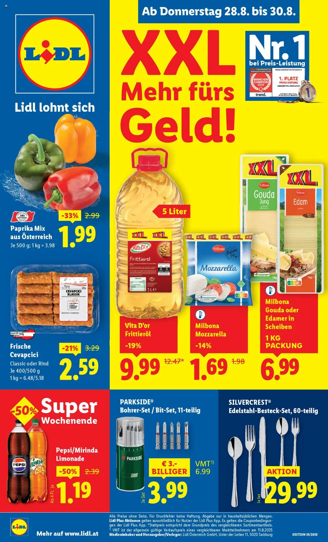 LIDL Flugblatt ab 28.08.2025 - Angebote "Prospekt aktuell" - Seite 1
