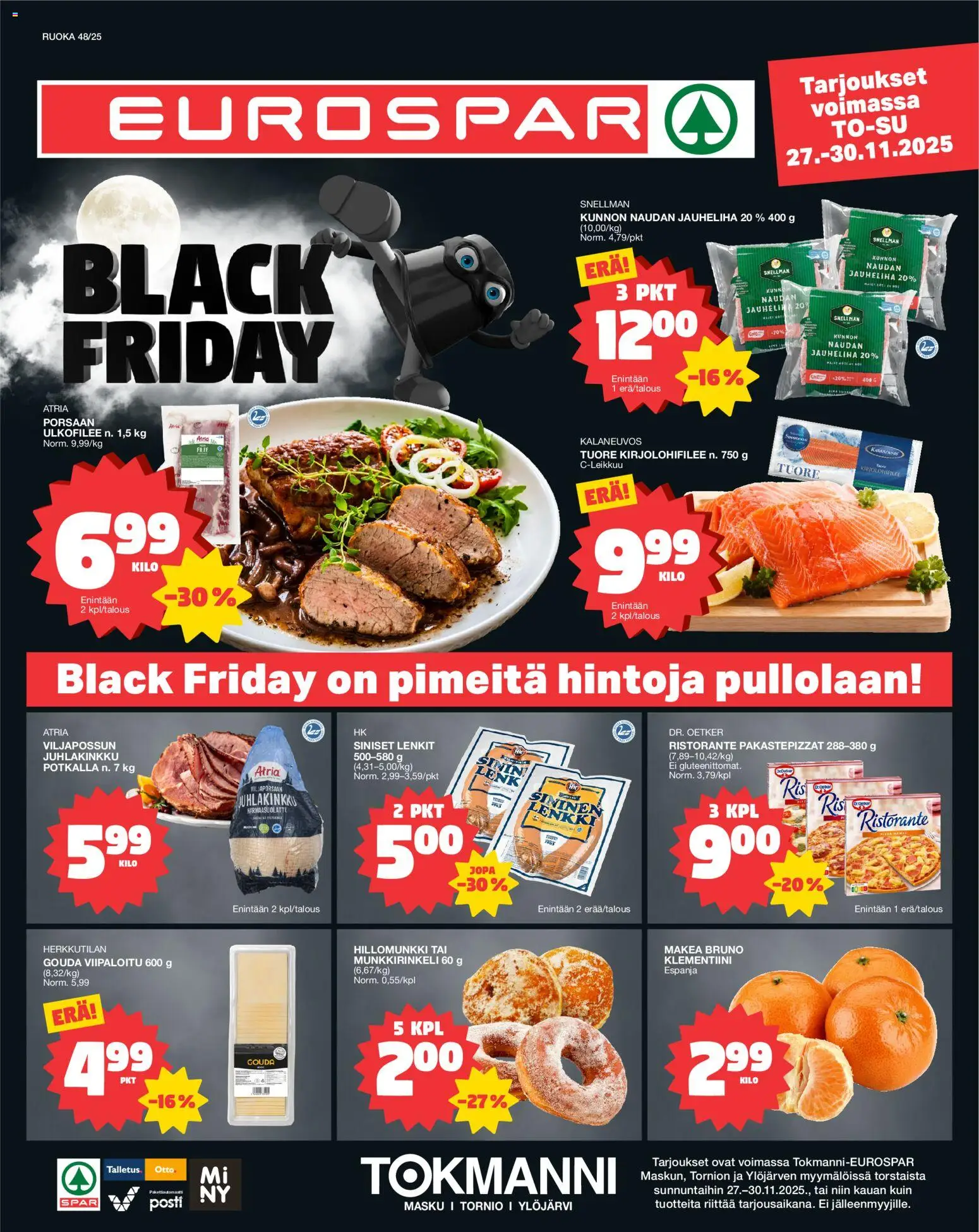 Kaupan Tokmanni EUROSPAR esikatselu, voimassa 27/11/2025