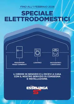 Anteprima dell'opuscolo Volantino Speciale Elettrodomestici dal negozio Esselunga S valido da 11/01/2026