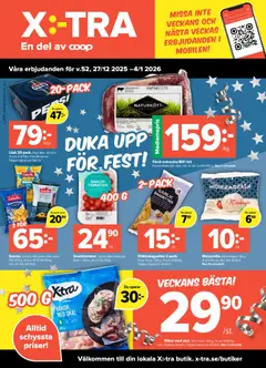Förhandsgranska reklamblad Aktuella reklamblad Coop X:-TRA från butik Coop X:-TRA gäller från 27/12/2025