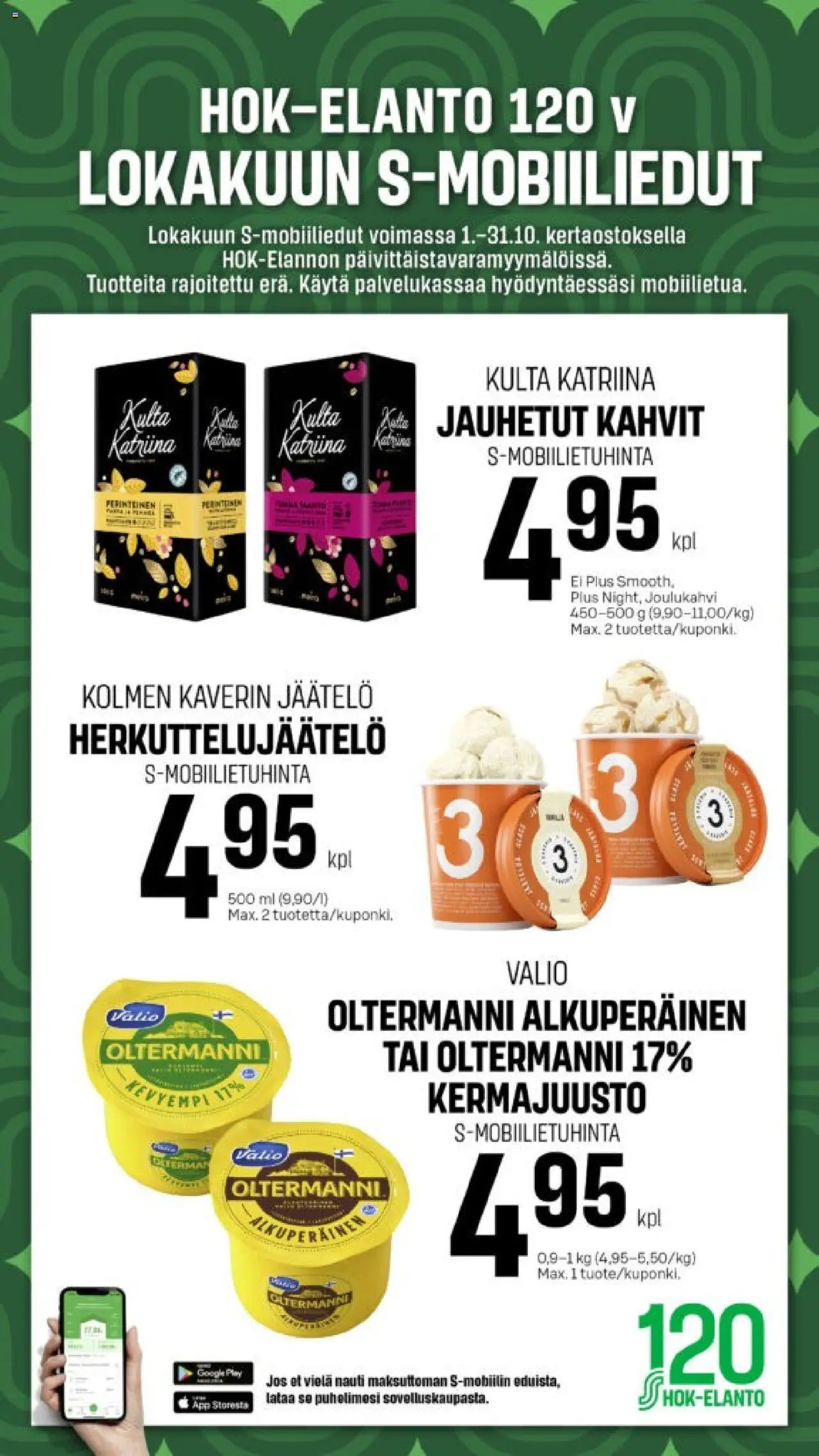 S-market-kaupan Lokakuun S-mobiiliedut voimassa 01/10/2025 - Sivulla 1