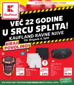 Pregled letka Split-Ravne njive trgovine Kaufland vrijedi od 13.08.2025