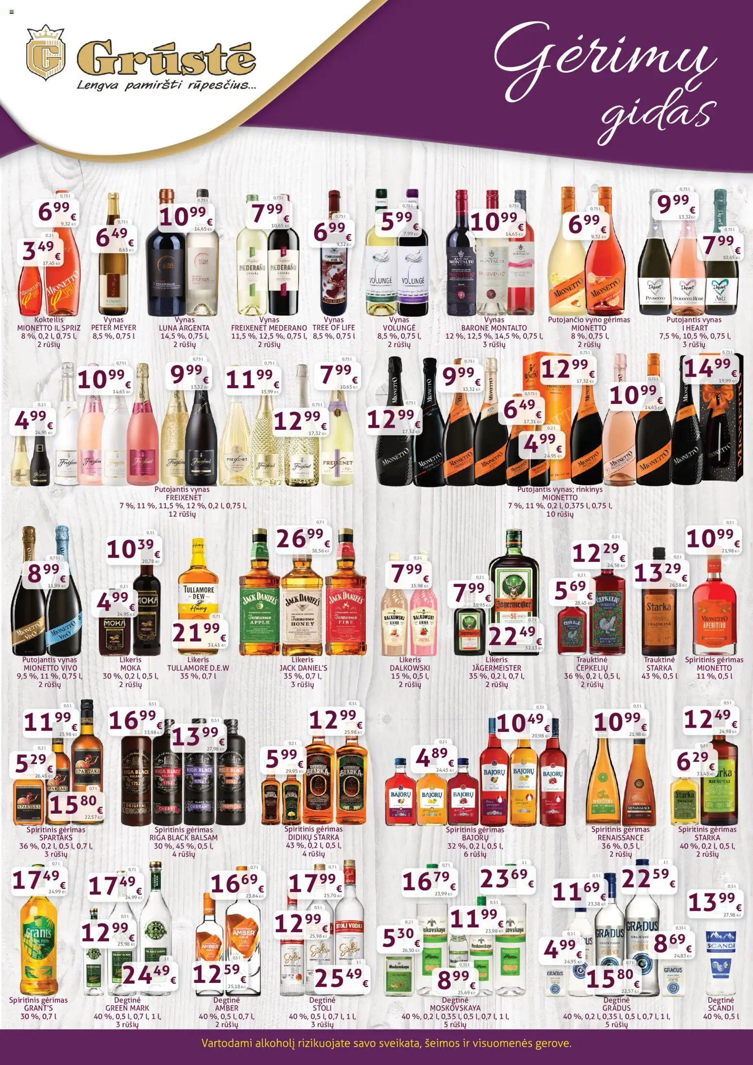 GRUSTE parduotuvės leidinio GRUSTE leidinys - Gėrimų gidas galiojančio nuo 2026.03.11 peržiūra