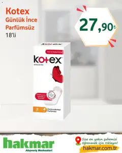 Hakmar Fırsat ürünler Kotex 19.09.2025 - Broşürünün önizlemesi