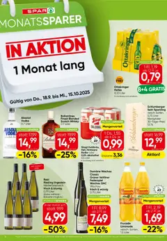 Vorschau der Angebote: Spar Wien Monatssparer gültig ab 18.09.2025