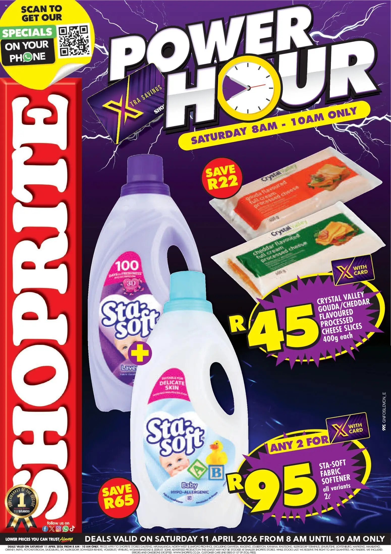 Preview of Shoprite flyer valid from 11/04/2026 - Phone, Cheese, Cream, Fabric softener