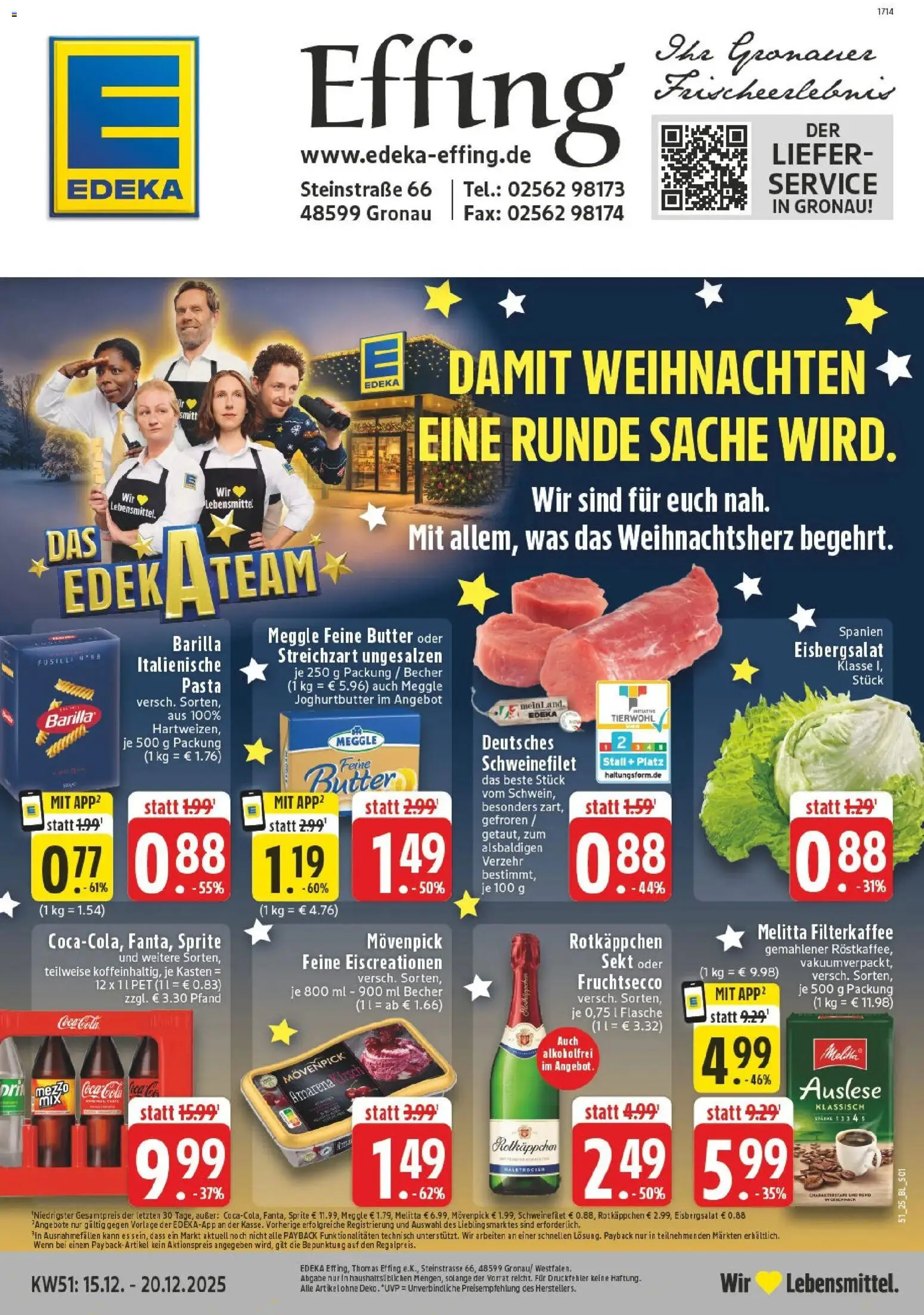 Vorschau von dem Prospekt des Geschäftes Edeka, gültig ab dem 15.12.2025