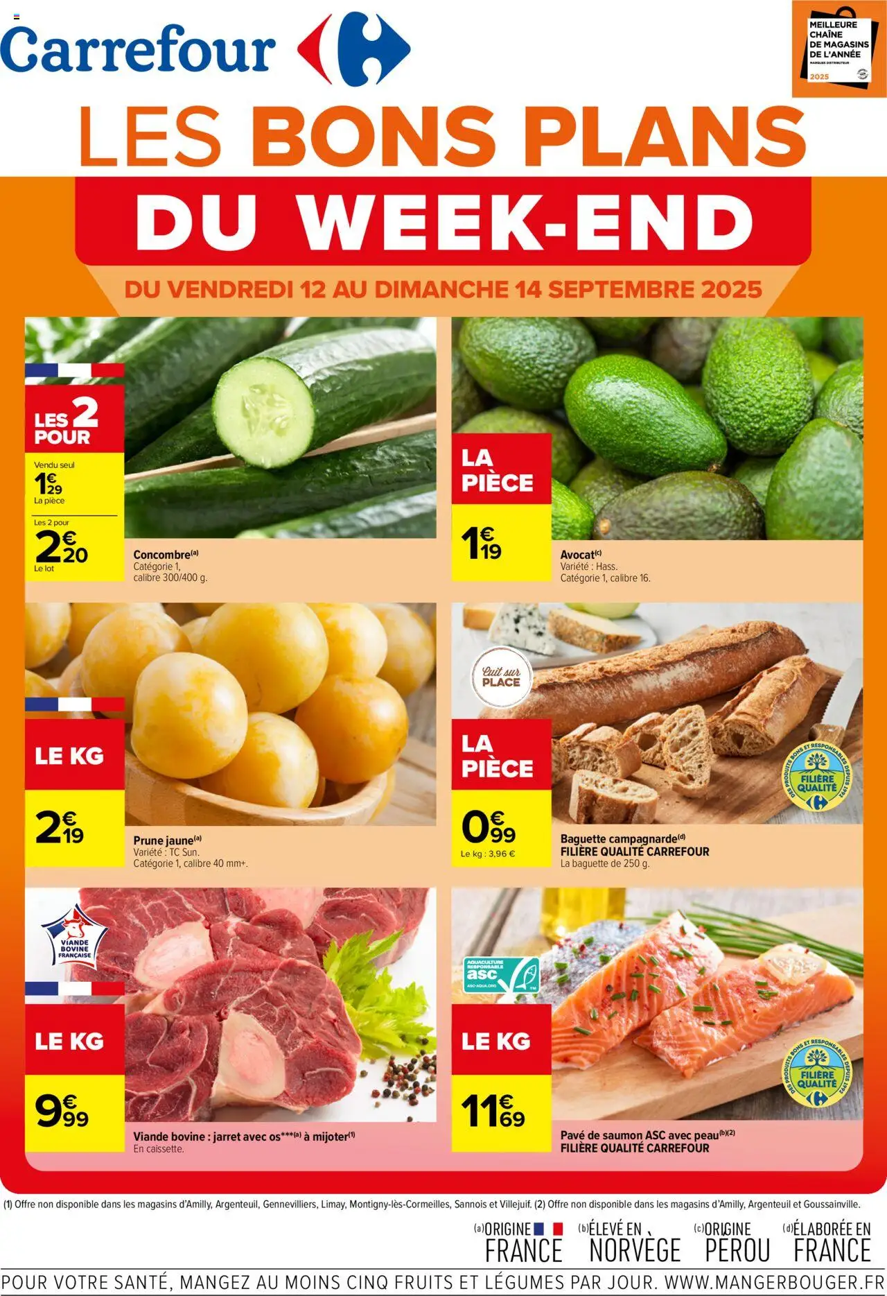 Catalogue les bons plans du week-end de la boutique Carrefour valable du 12/09/2025 - Page numéro 1