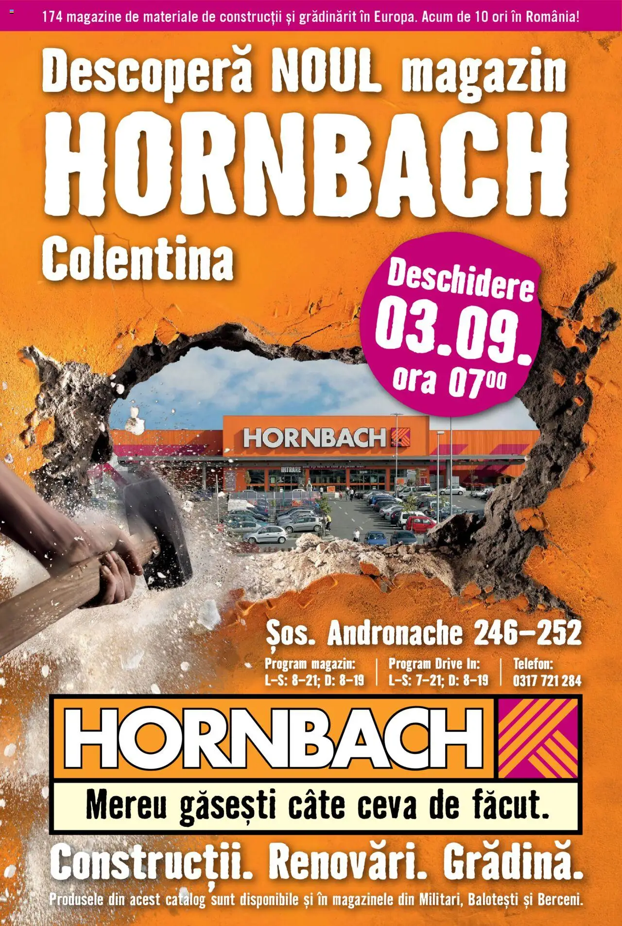 Hornbach Catalog - Colentina de la 03.09.2025 - Pagină 1 - Telefon