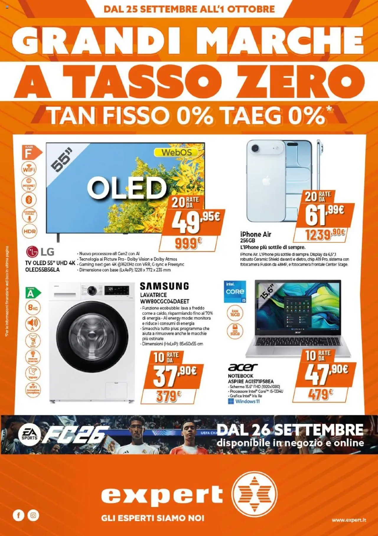 Volantino Expert valido da 25/09/2025 numero di pagina 1