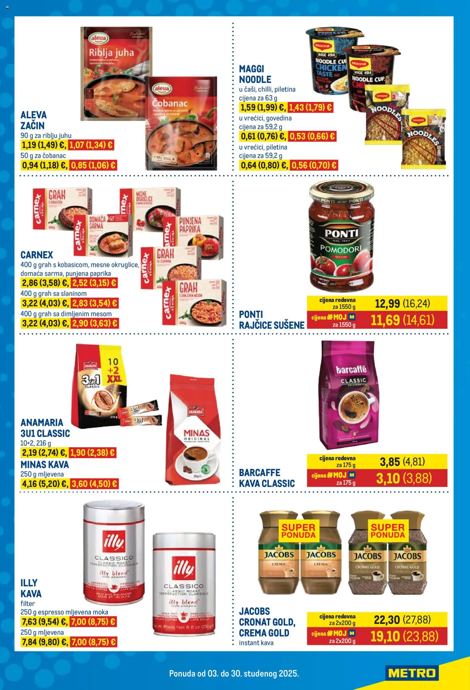 Pregled letka Metro i partneri trgovine Metro vrijedi od 03.11.2025
