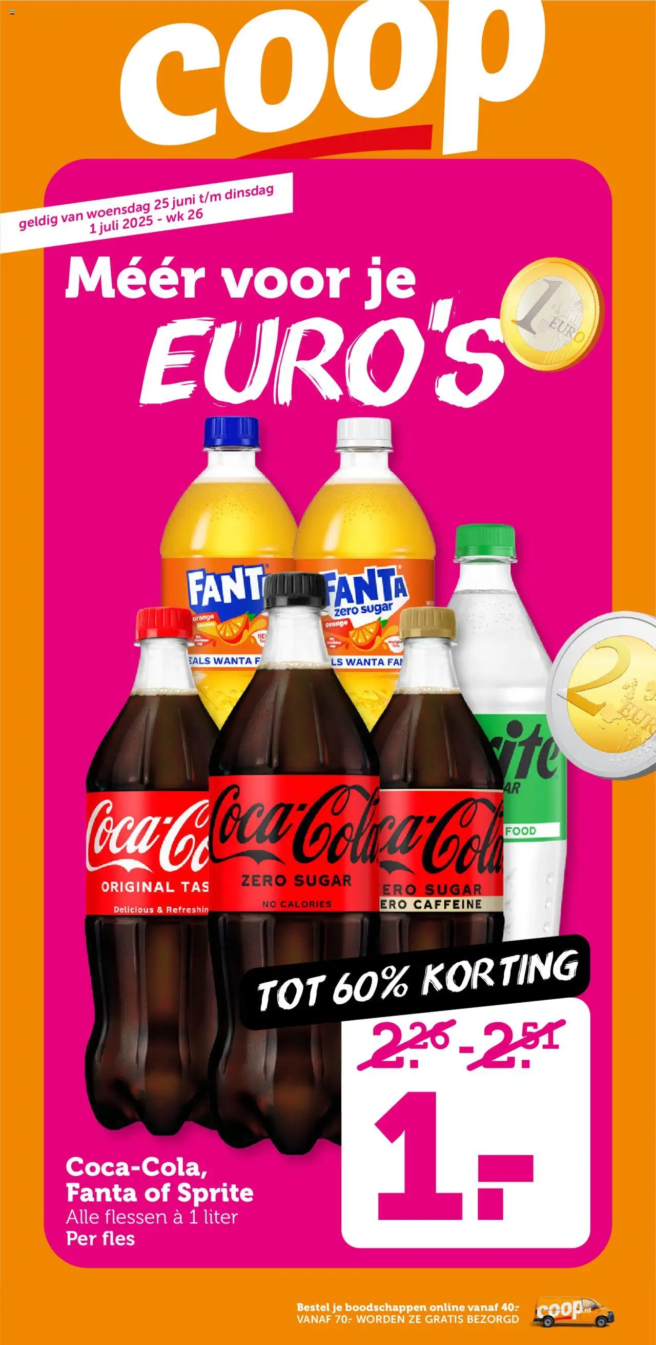 Coop shop Folder week 26 geldig vanaf 25-06-2025 - Paginanummer 1 - Tas, Fanta, Sprite, Fles