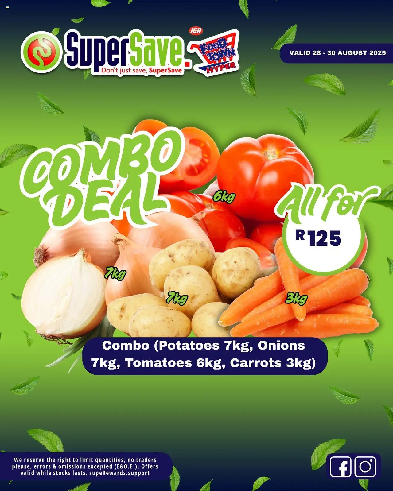 Super Save Produce Specials from 28/08 - 30/08/2025 > Promotions