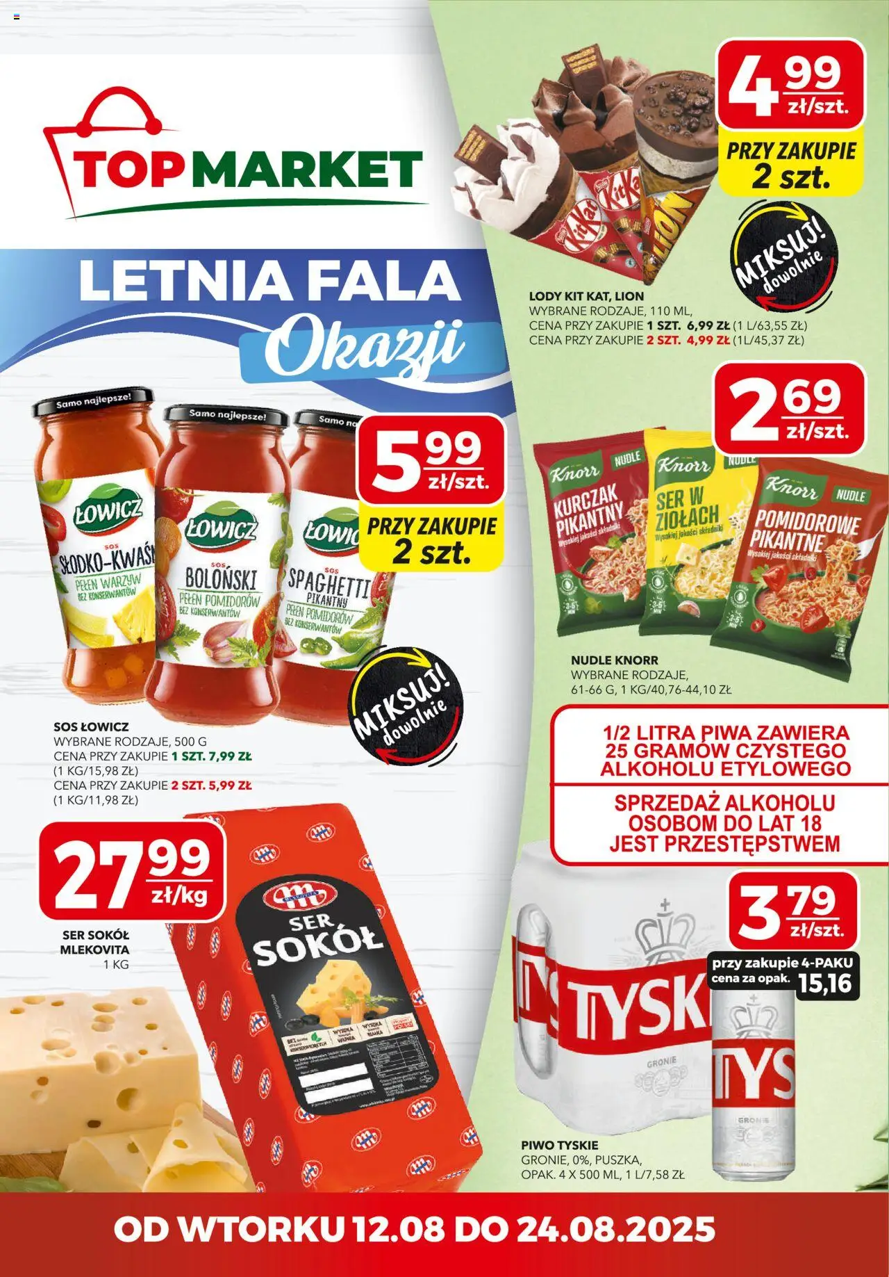 Top Market Gazetka od 12.08.2025 - Nowa Gazetka - Numer strony 1