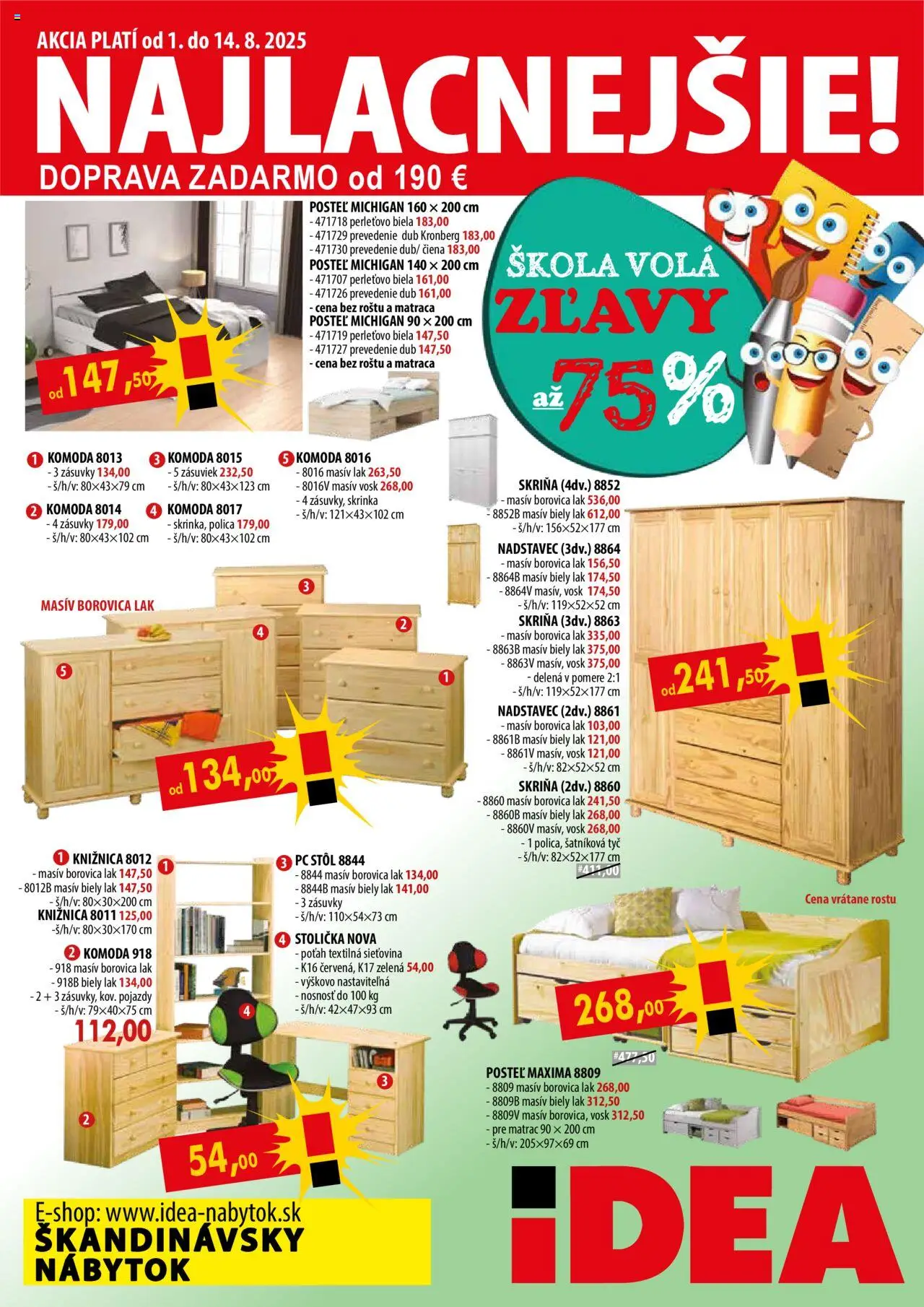 IDEA nábytok Leták (01.08. - 14.08.2025) - Akčná ponuka