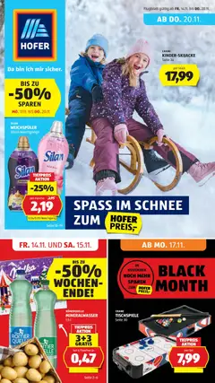Hofer AT - Black Friday megtekintése, amely érvényes 2025.11.14.-től
