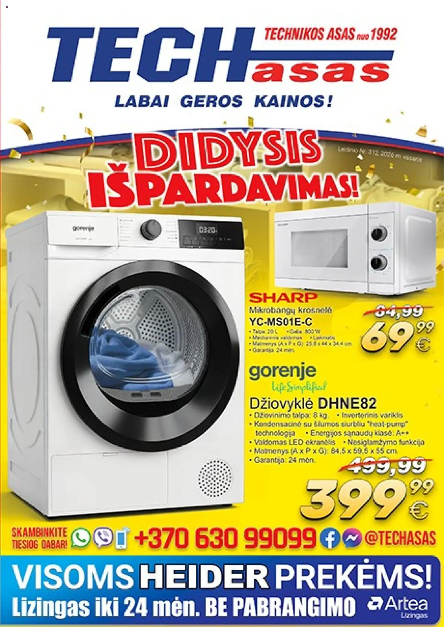 TECHasas parduotuvės leidinio Leidinys galiojančio nuo 2026.02.08 peržiūra - Džiovyklė
