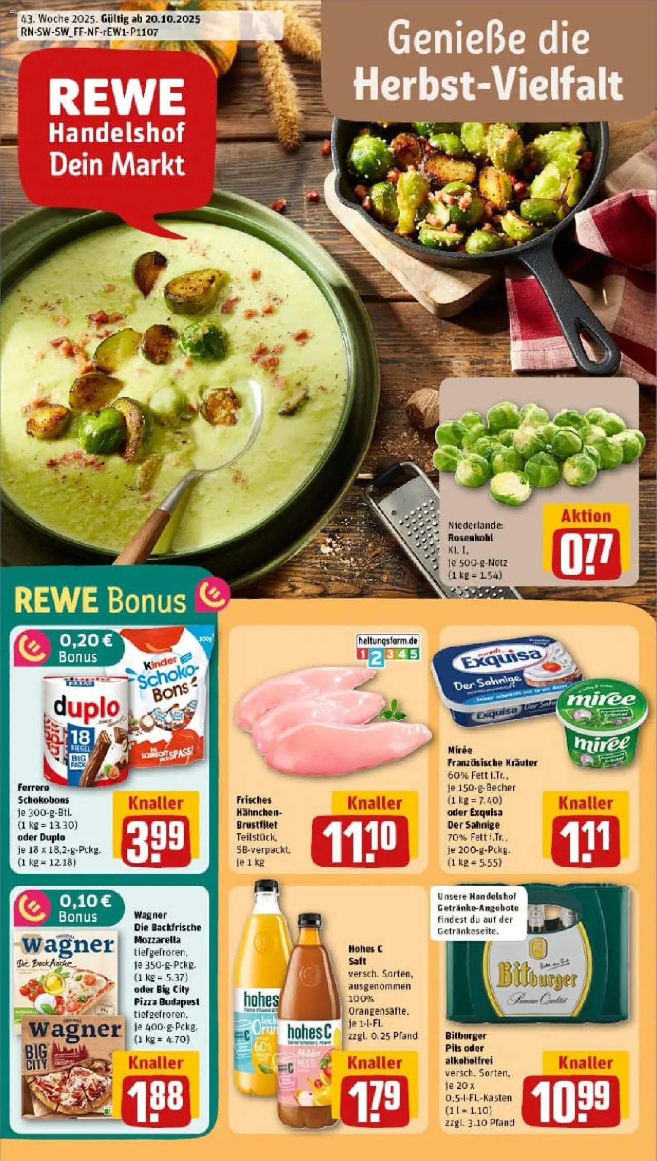 REWE Prospekt ab 19.10.2025 nächste Woche - Prospekt Konstanz	