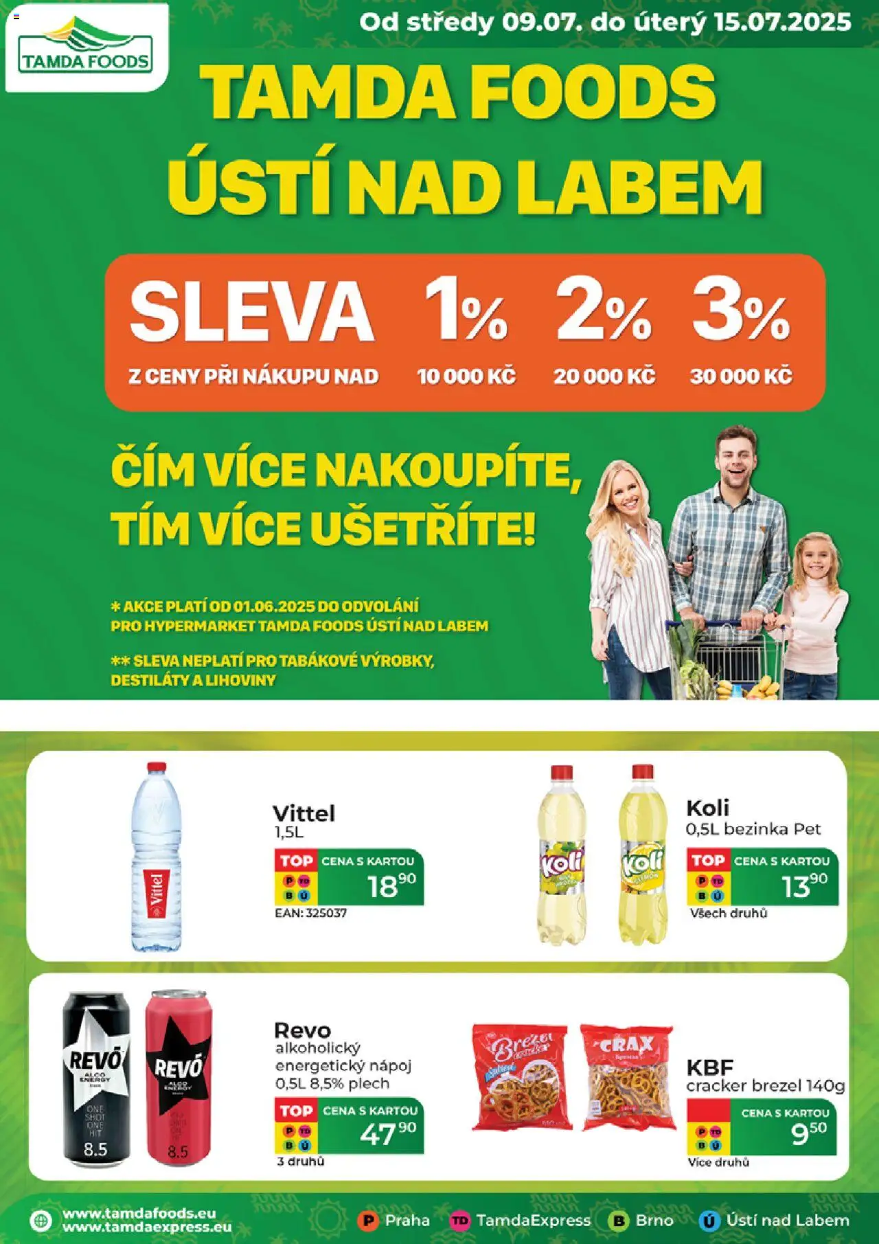  Tamda Foods Leták (09.07.2025 - 15.07.2025) - Energy drink, Plech, Energetický nápoj, Lihoviny