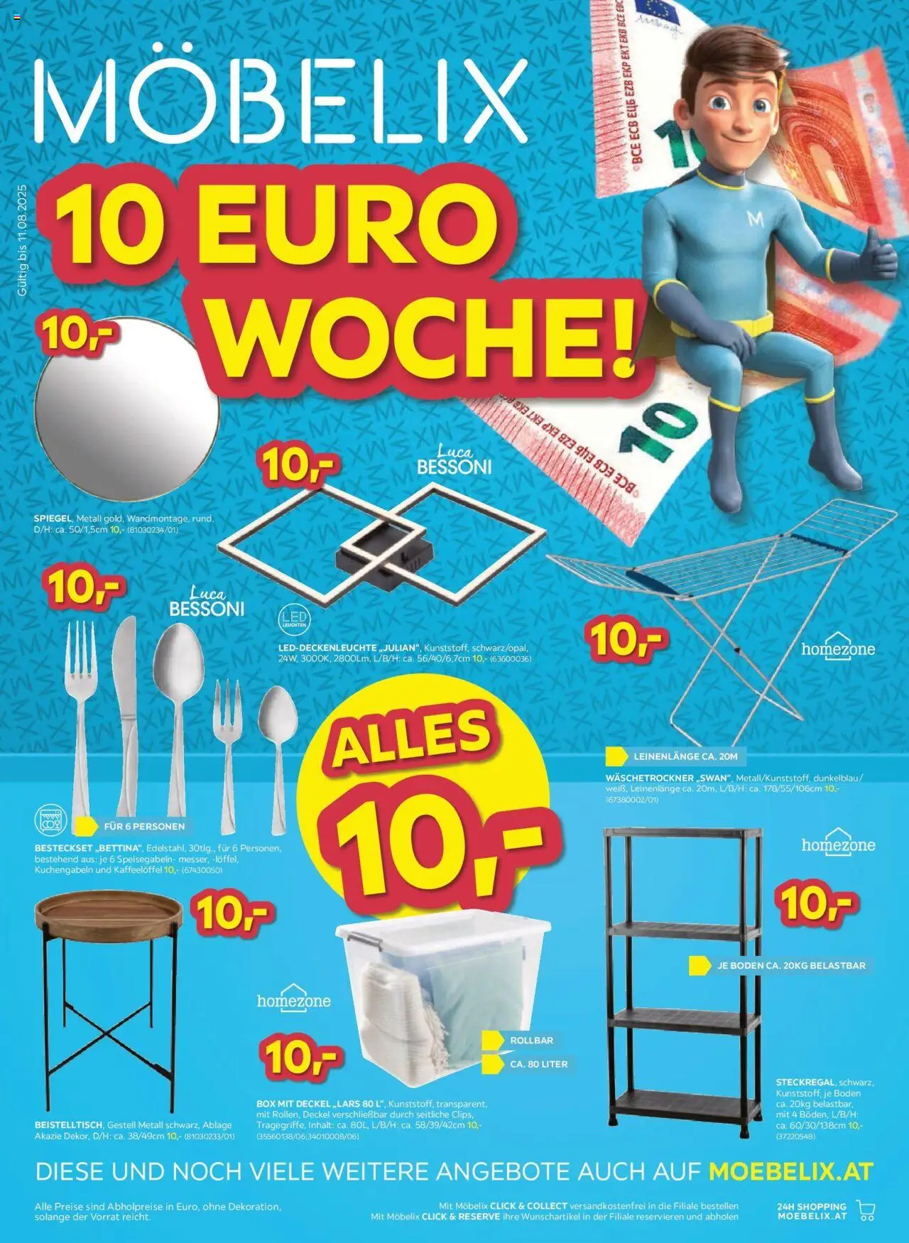  Möbelix 10 Euro Woche ab (05.08.2025 - 11.08.2025) - Seite 1 - Box