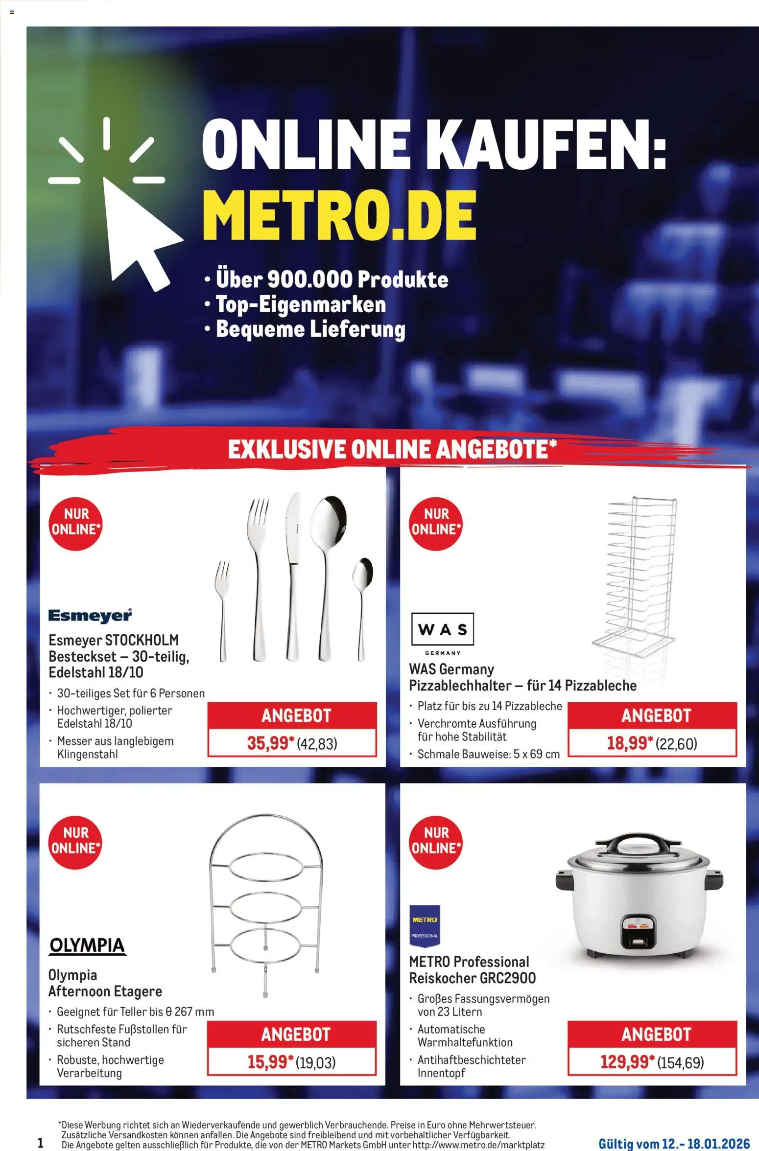 Vorschau von dem Prospekt des Geschäftes Metro, gültig ab dem 12.01.2026