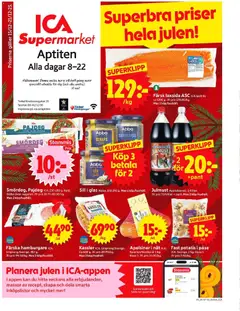 Förhandsgranska reklamblad Aktuella reklamblad ICA Supermarket från butik ICA Supermarket gäller från 15/12/2025