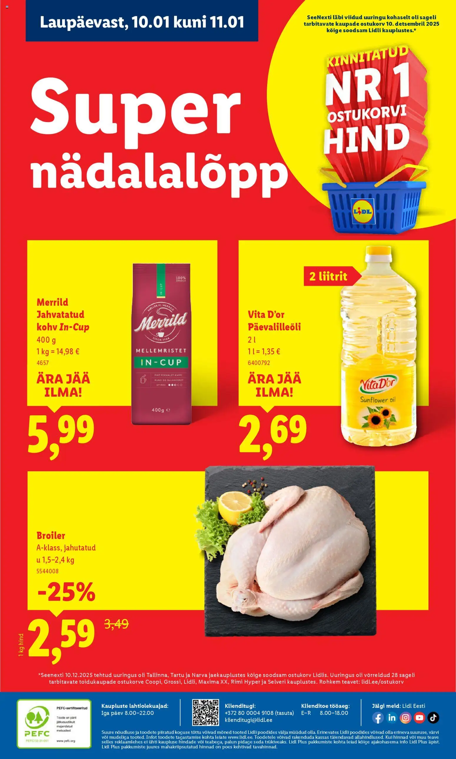 Lidl kliendilehe eelvaade alates 2026.01.05
